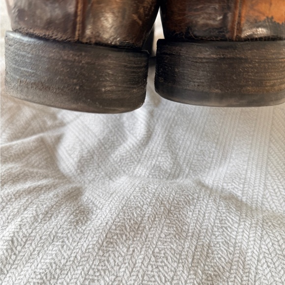 John Varvatos Two-Tone Brown all Leather shoes. - Picture 5 of 7